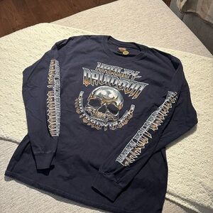 Harley-Davidson Men's navy Long Sleeve Shirt